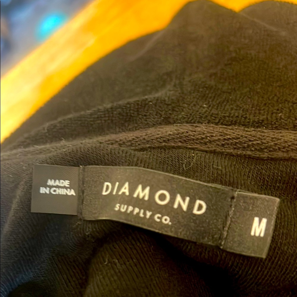 Diamond Supply Co. Classic Blak velour hoodie